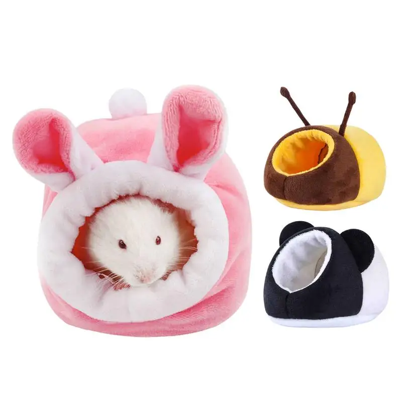 Winter Hamster Bed Bedding House Hamster Hammock Non-Slip Small Animal Cage Accessories For Dwarf Hamsters Hedgehogs Tinny