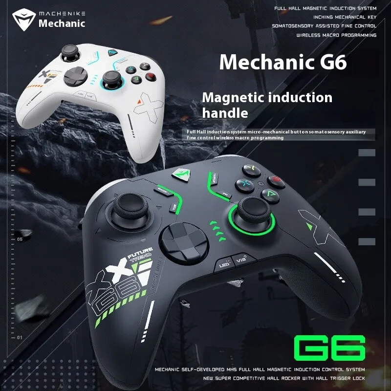 Magnetic G6 V2 Gamepad Wireless Bluetooth Tri-Mode Hall Linear Trigger Customized Controller For Pc Xbox Switch Compute Boy Gift