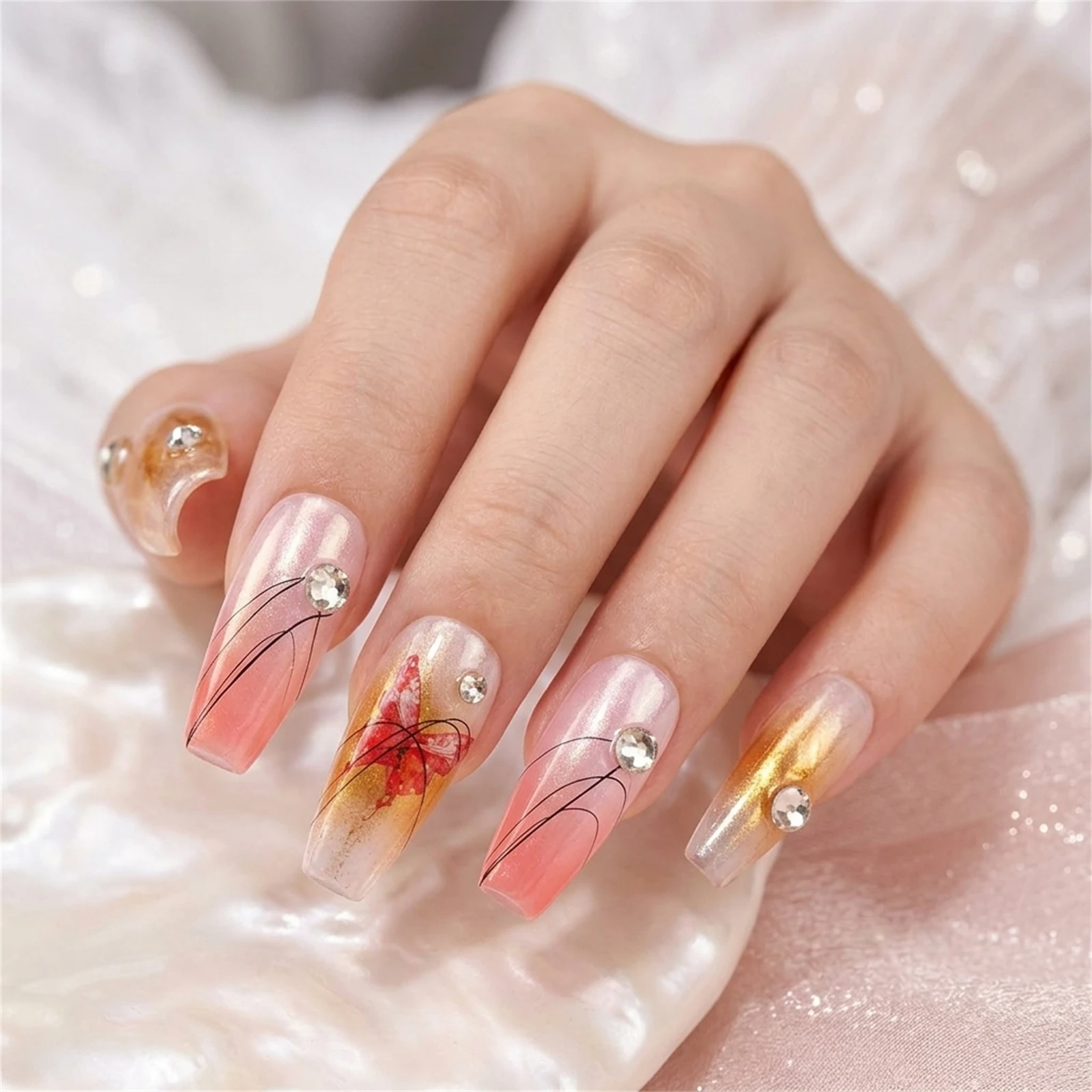 Resin Art Kit - Press on Nails Elegant Wedding Party