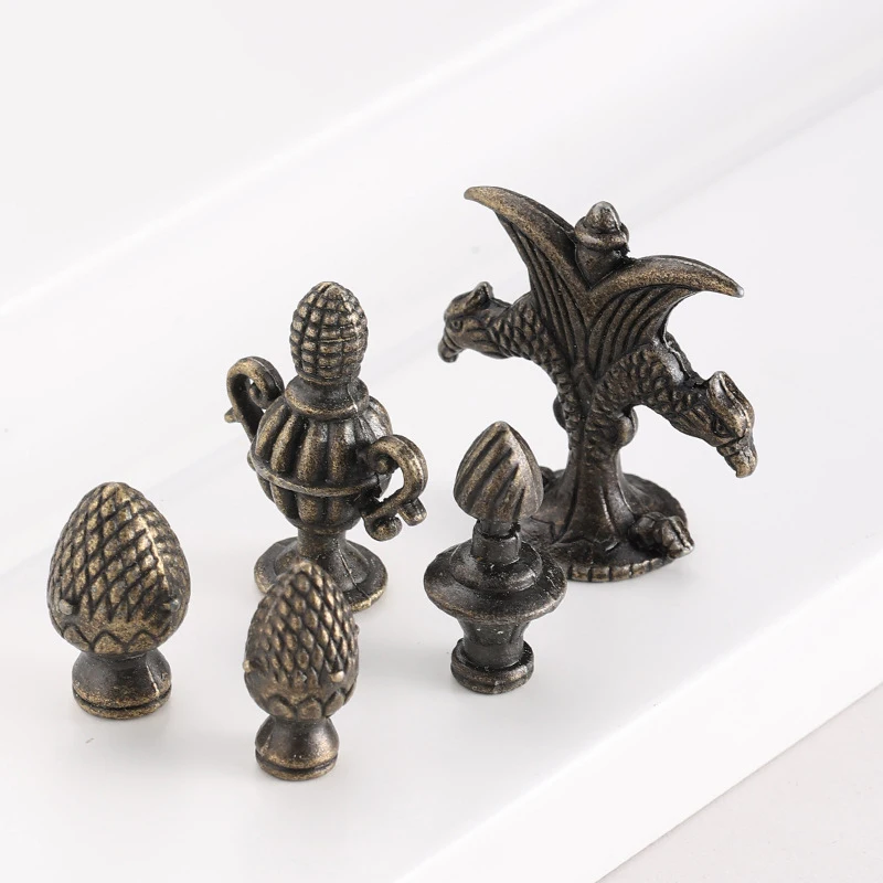 Antique Bronze Kitchen Cabinet Drawer Knob Dresser Cupboard Wardrobe Furniture Pulls Handle Vintage Wooden Box Jewelry Box Knobs