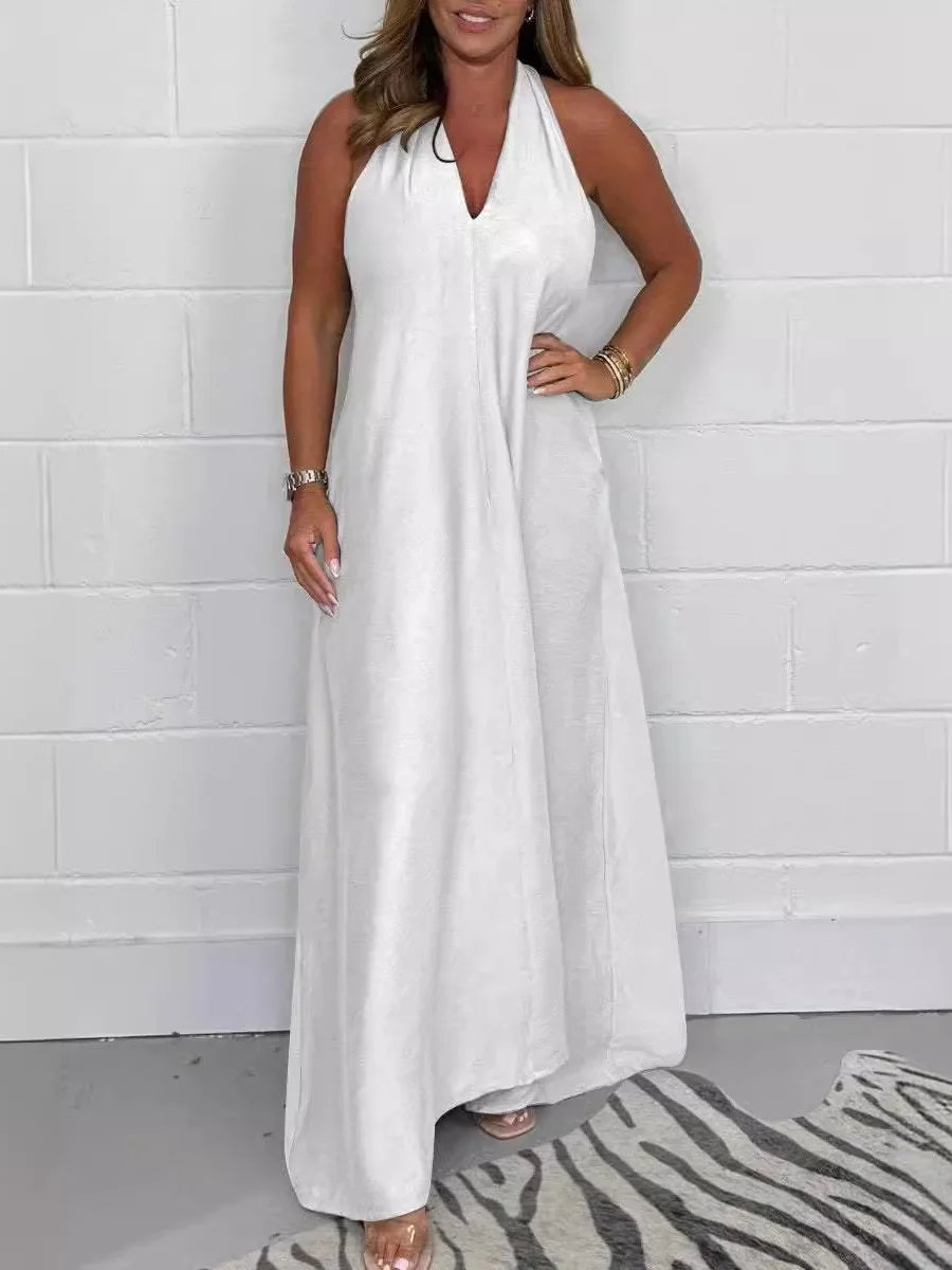 

Свободный длинный рукав с глубоким v-образным вырезом, женский Dr Street Sle, высокая талия, хлопок, летняя мода, цельный предмет