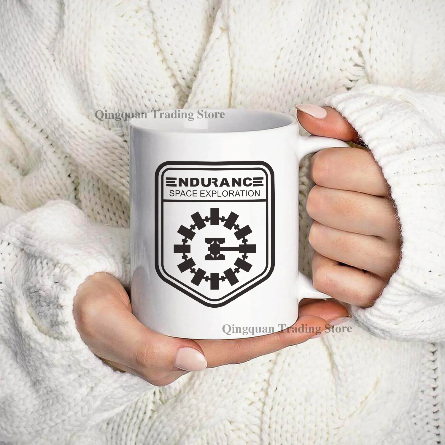 التحمل الفضاء استكشاف بين النجوم بالمينا كوب القهوة القدح 11 أوقية السيراميك القهوة الشاي كوب الكاكاو مقبض كوب شرب الشاي