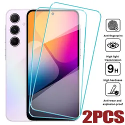 2PCS Tempered Glass for Samsung A55 A35 A15 5G A05 A24 A34 A14 4G Screen Protector for Samsung M02 M22 M32 M12 M33 M23 M52 Film