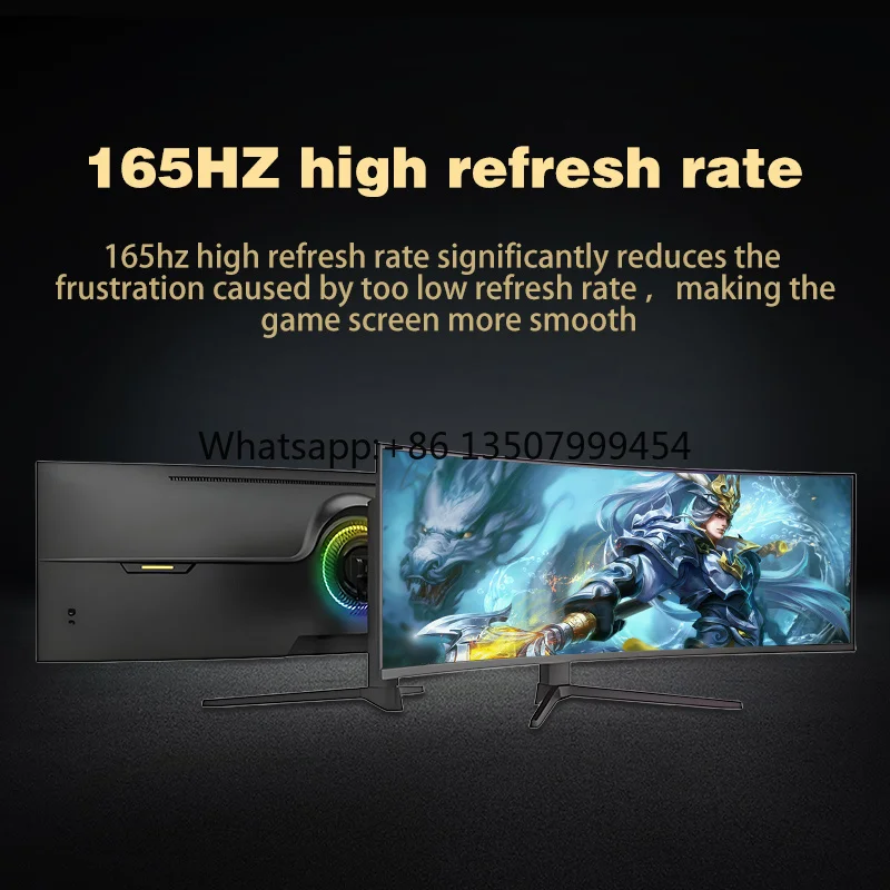 Factory Price 49 Inch Super Wide 4K 5K LED Gaming Monitor Curve HD Interface 165HZ Refresh Rate for Computer Use