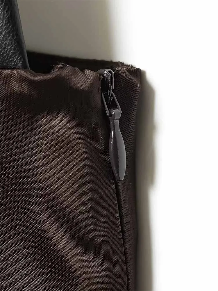 Neuzugänge im europäischen und amerikanischen Winterstil, modisches Damenbekleidungsdesign, asymmetrisches Patchwork-Oberteil mit Leibchen