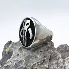 Size 7-15 Stars War Solid Man Ring 316L Stainless Steel Jewelry Punk Party Biker Ring