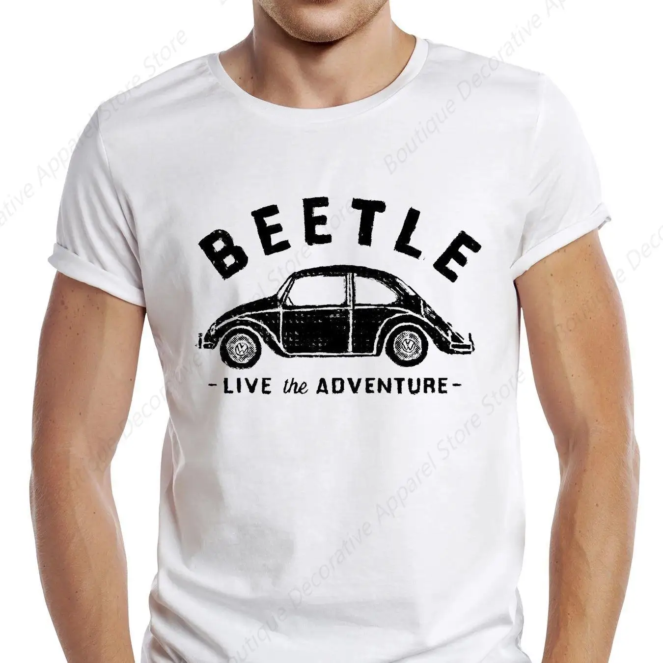 TEEHUB Vintage Buggy Car Men T Shirt Graphic Retro Beetle Cloth Casual Classic Cars Tops Hipster Tee