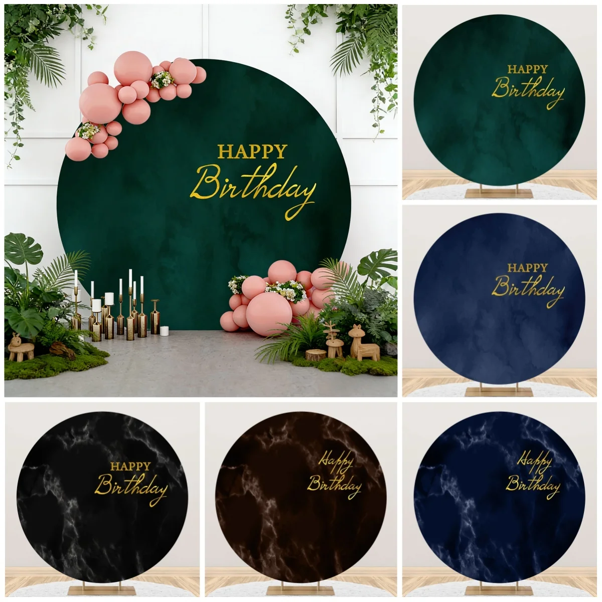 

Круглый фон для фотосессии на день рождения, однотонный, с мраморной текстурой, для украшения дня рождения, для детей и взрослых, для портретных фотографий