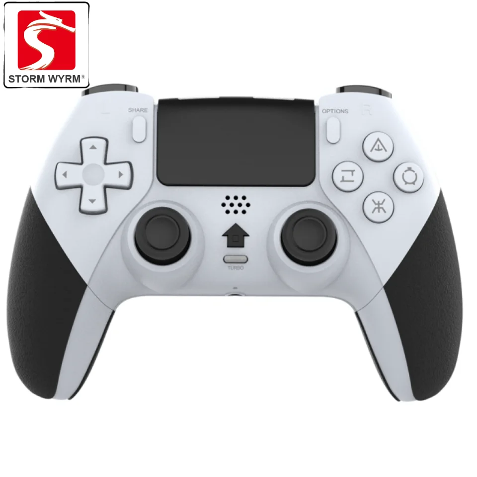 STORM WYRM Wireless Gamepad Controller for PS4 With Motorized Vibration Body Sensing 6-Axis Continuous Firing Function T29