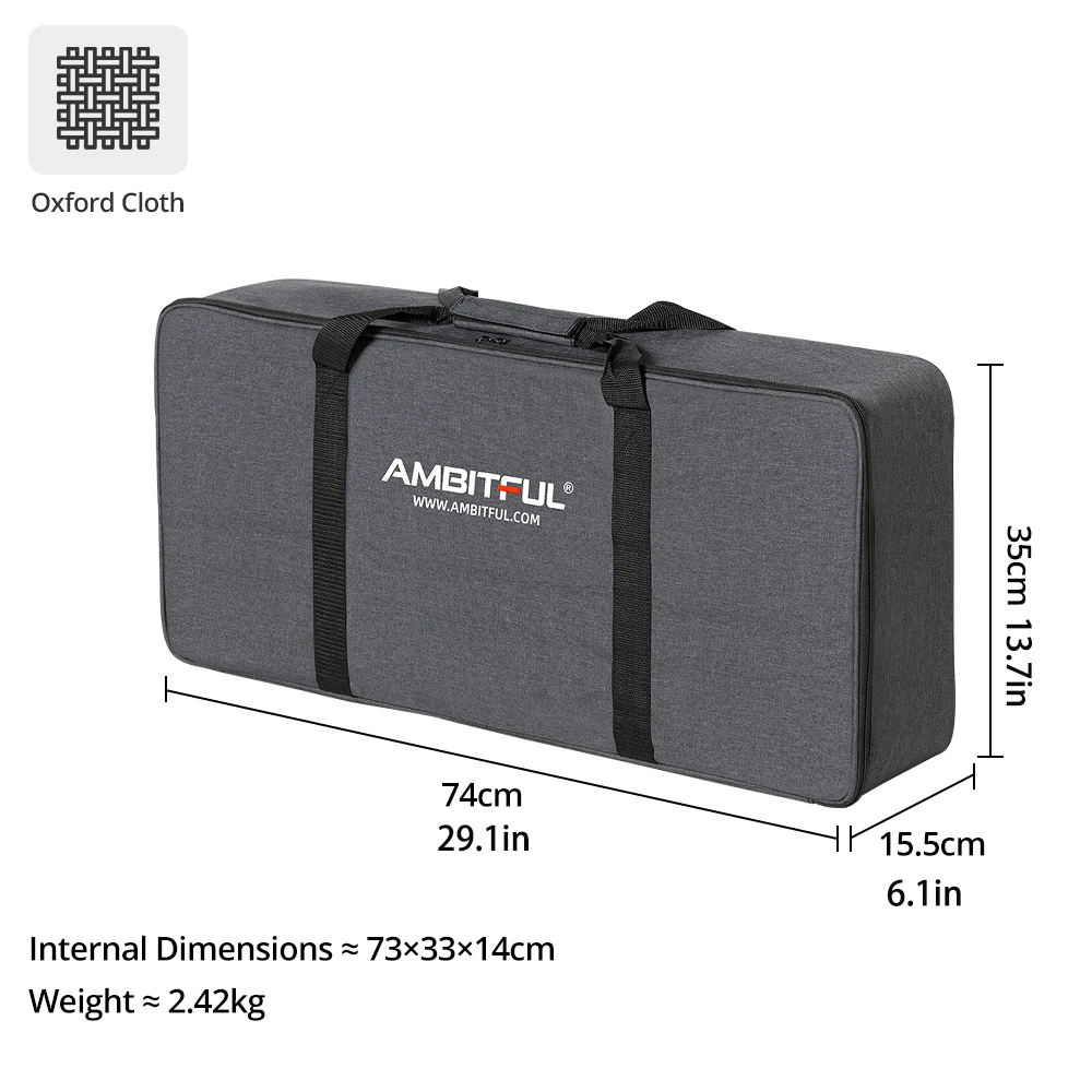 AMBITFUL Photography Kits Carrying Bag 10mm Thickness Huge Capacity Carrying Bag Case For Light Stand COB Light Softbox image 4