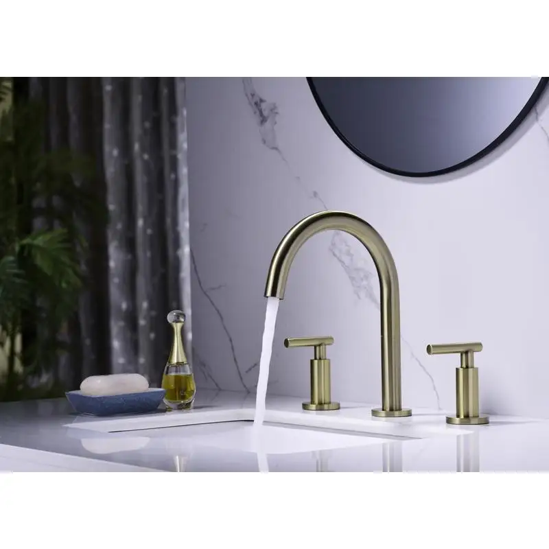 High Arc Widespread Bathroom Sink Faucet - 3 Hole, Two Handle Design, Stylish and Functional, Easy Installation, Modern
