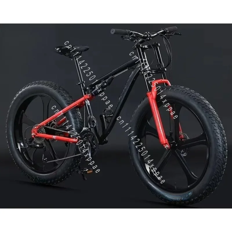 Variable Speed Double Shock Absorption Wide Thick Beach Off-Road Adult Male Female Fatty Mountain Bike Big Tire