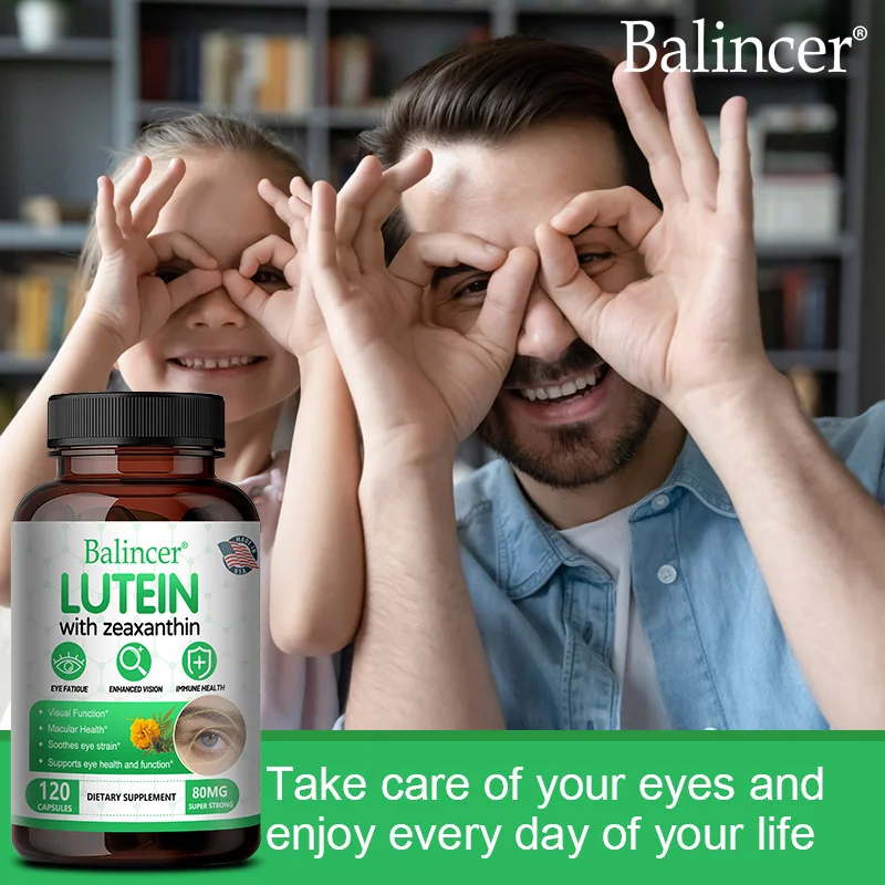 Lutein Capsules - Vision Vitamin Supplements To Relieve Eye Fatigue and Dryness, Help Vision Health and Blue Light Protection