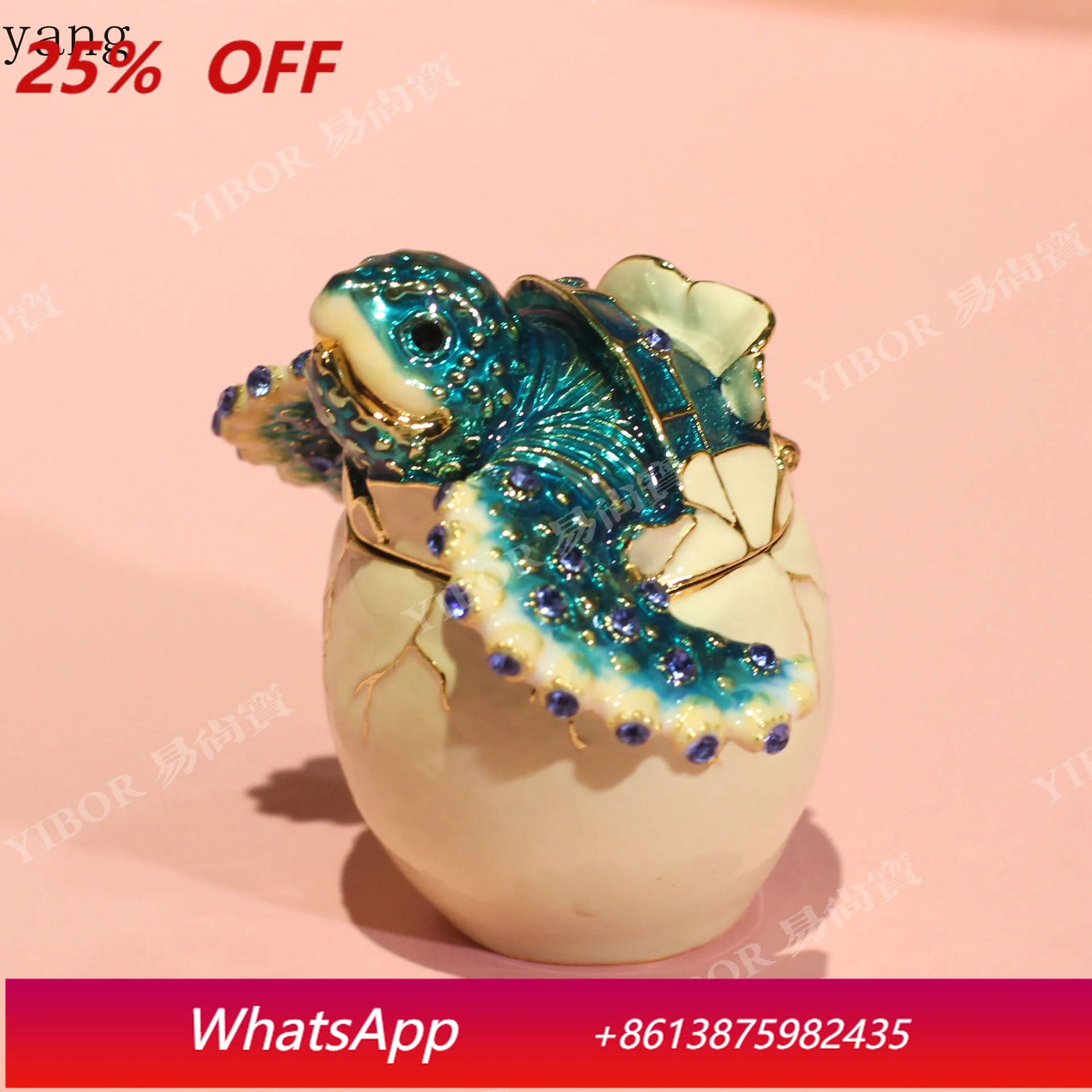 

CX metal jewelry box European and American style sea turtle eggshell creative home gifts handicrafts