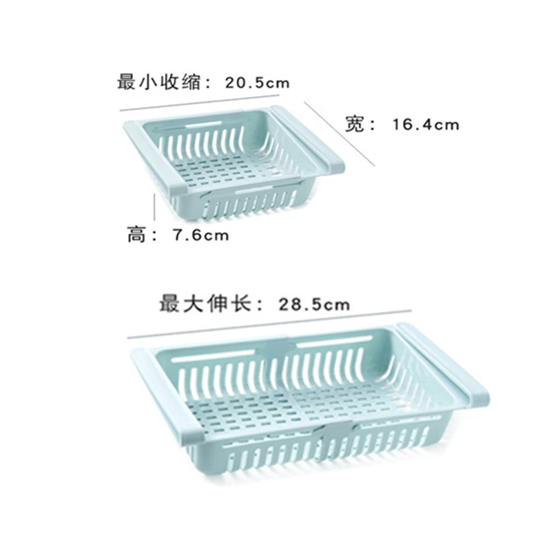 Kitchen Organizer Fridge Storage Drawer Box Extendable Refrigerator Chest Shelf Home Storage Case Plastic Cabinet Shelves