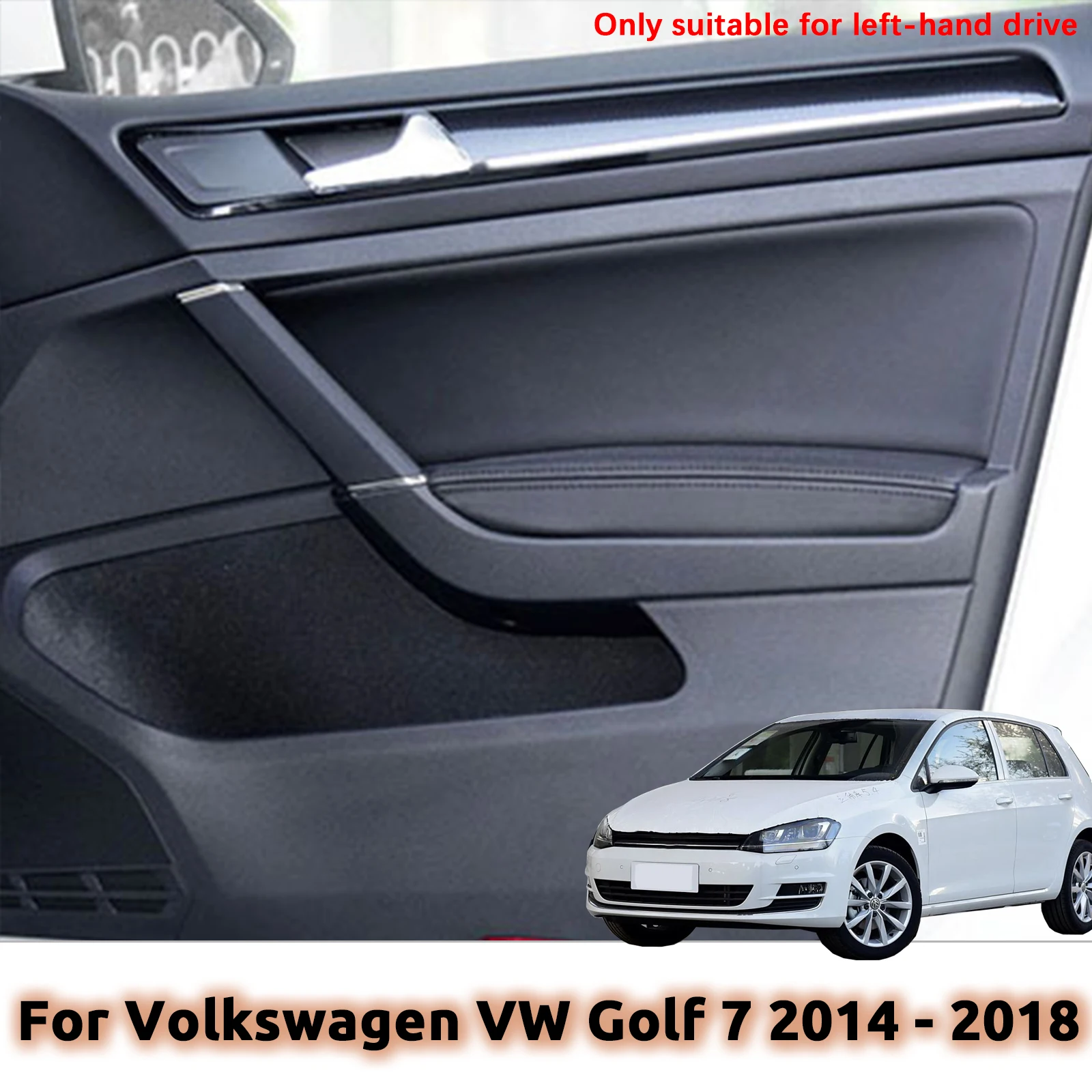 

Custom Fit For Volkswagen VW Golf 7 2014 2015 2016 2017 2018 For Car Door Armrest Panel Microfiber Leather Cover Protective Trim