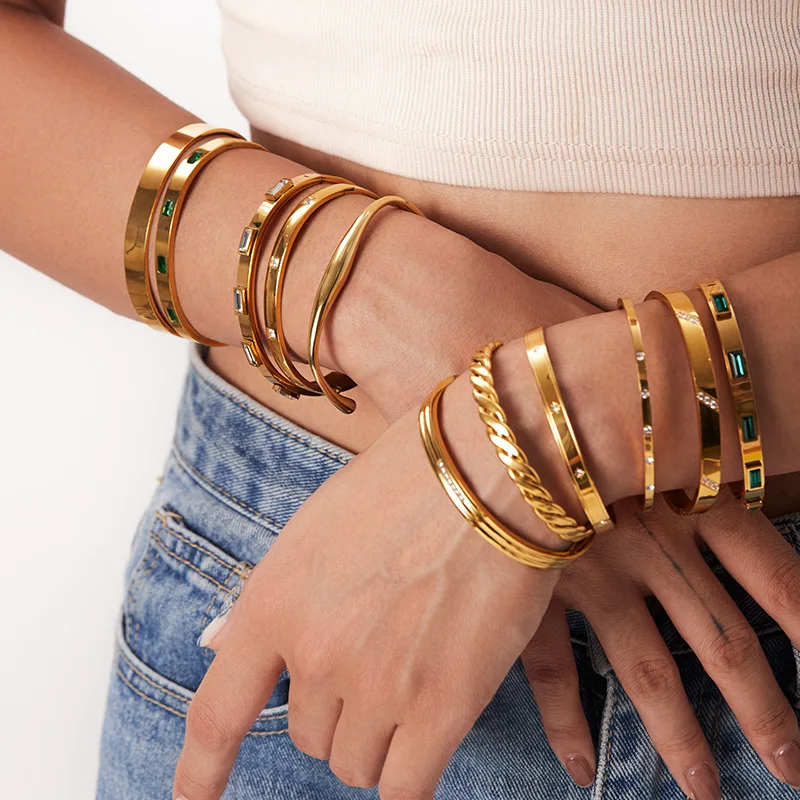 

Same Bracelet Stainless Steel Zircon Bracelet Women's Fashion Retro Bracelet Titanium Steel Bracelet