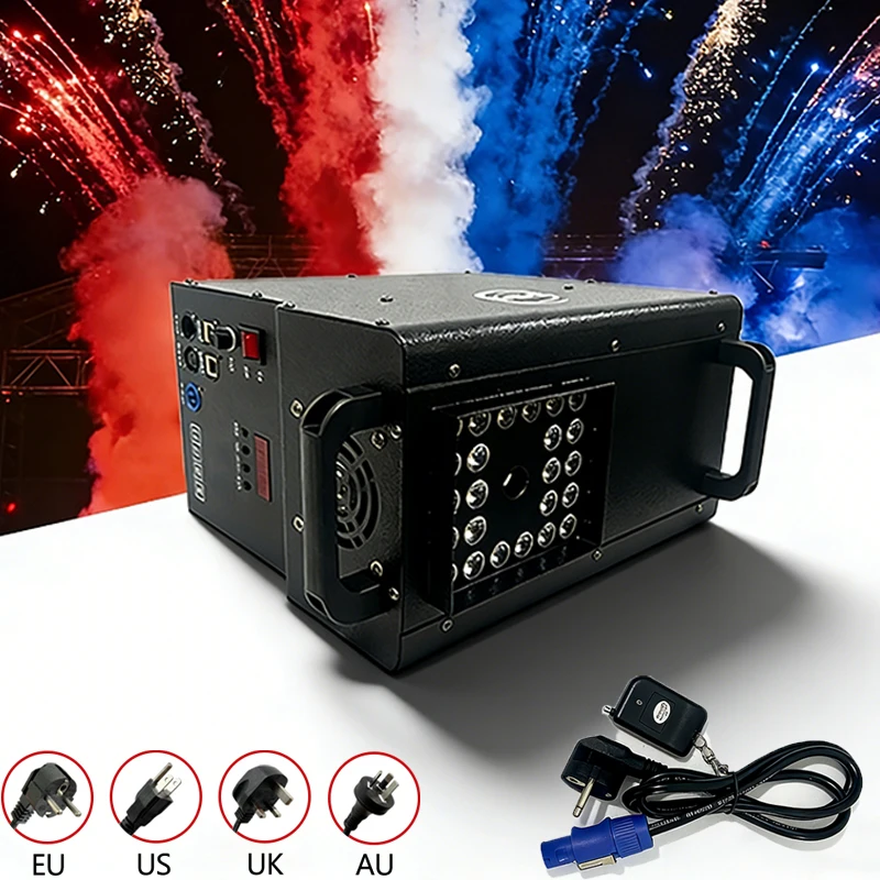 1500W Fog Machine 24 LEDS DMX512 Smoke Machine With Remote & Manual Control 10m Spray Distance 4 Mins Preheat For Wedding Party