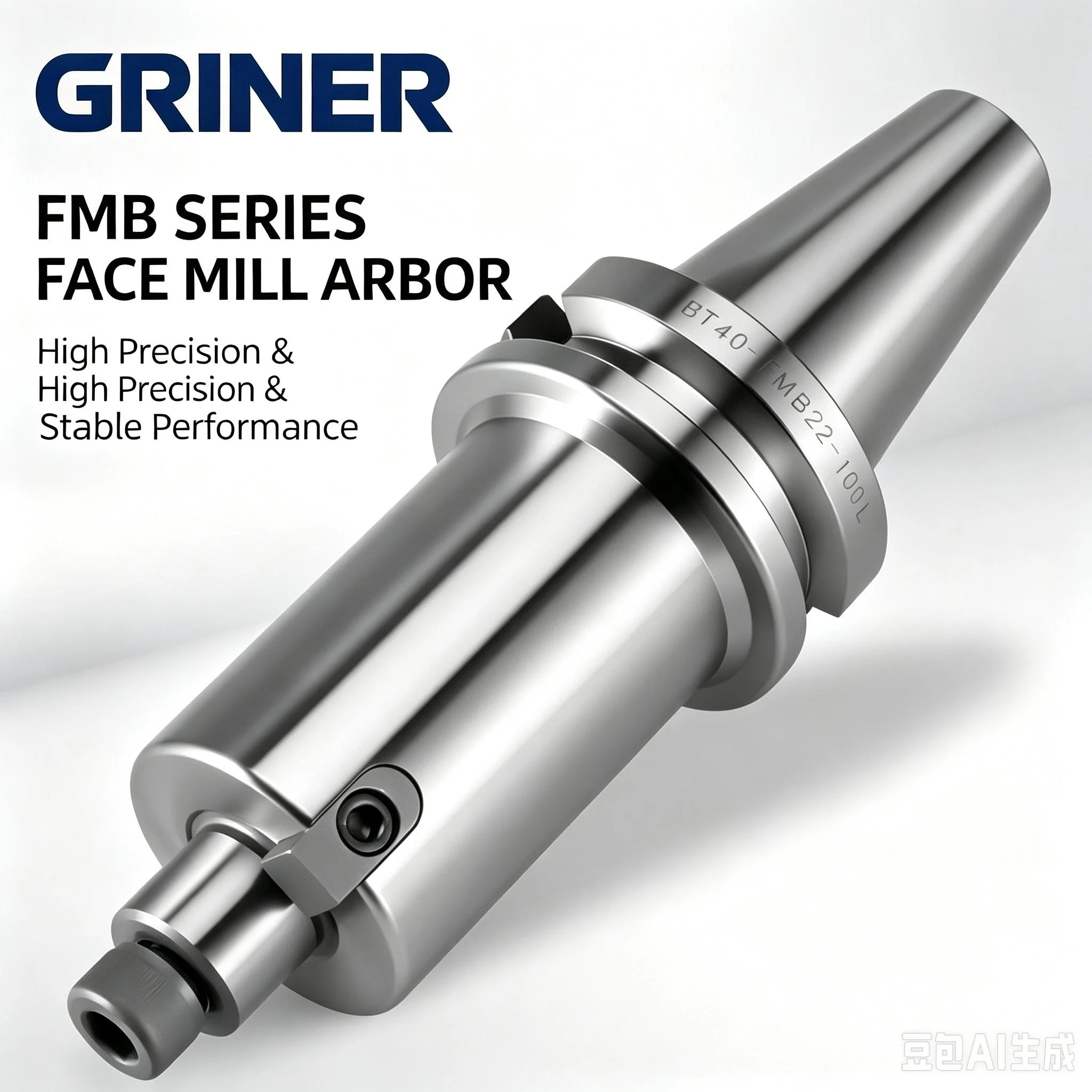 GRINER BT30 BT40 BT50 FMB Face Mill Tool Holder, FMB16 FMB22 FMB27 FMB32 Extended Arbor for CNC Milling Cutter