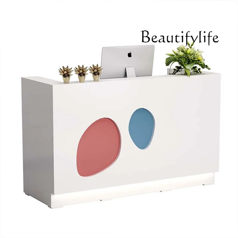 Light Luxury Small Cashier Beauty Barber Clothing Store Training Institution Bar Counter Front Desk Counter