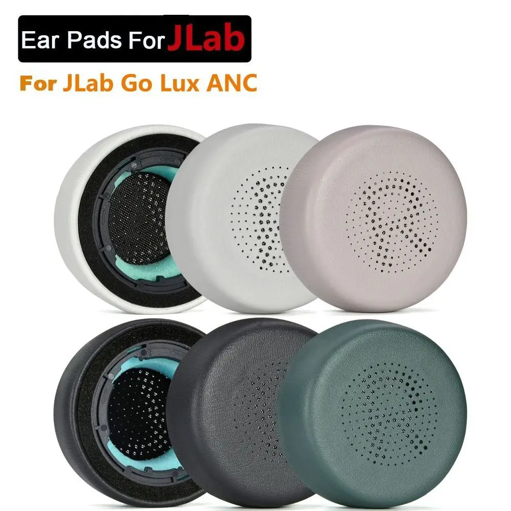 

1 Pair New Replacement Replacement Ear Pads Leather Sponge Earmuffs Ultra-soft Headphone Protective Cover for JLab Go Lux ANC