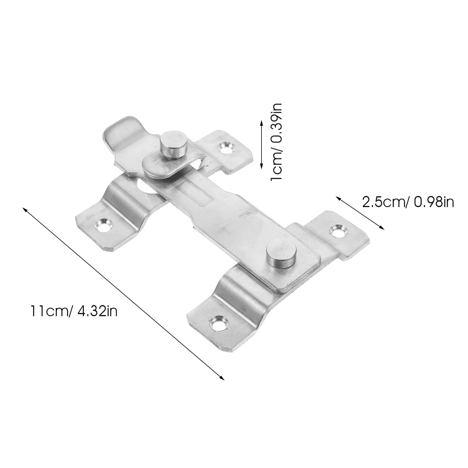 Stainless Steel Door Latch 90 Degree Right Safety Bolt Door Hook Lock for Barn Doors Gates Cabinets