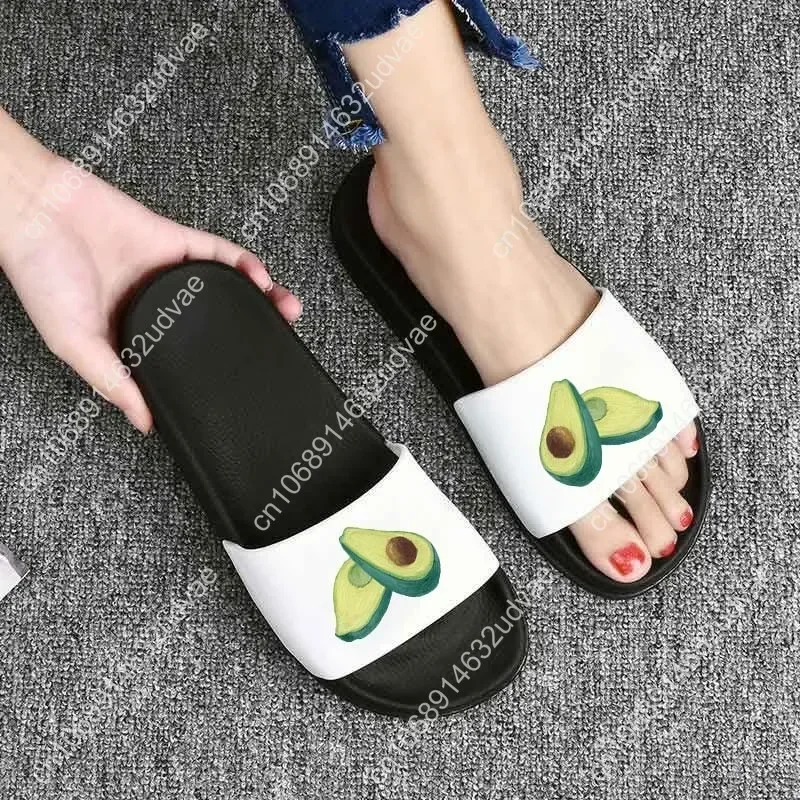 avocado slippers Women Fashion Summer lovely Cartoon Flip Flops Cartoon Fruit Women Slippers Shoes Woman Sandalias Mujer