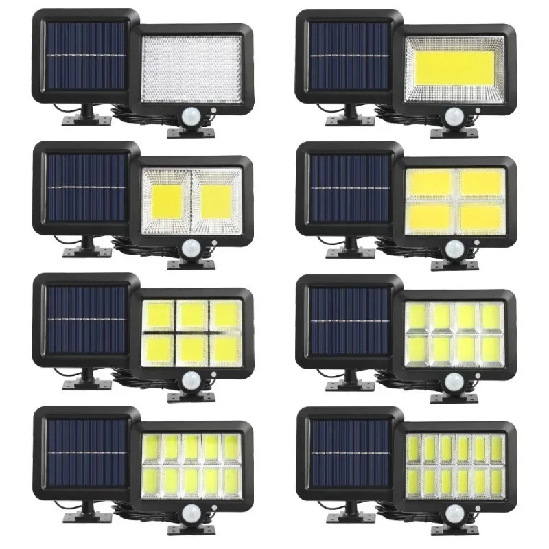 ضوء خارجي 160 LED يعمل بالطاقة الشمسية، بدون تكلفة كهرباء، يعمل المطر أو اللمعان، سهل التركيب للحديقة/الفناء