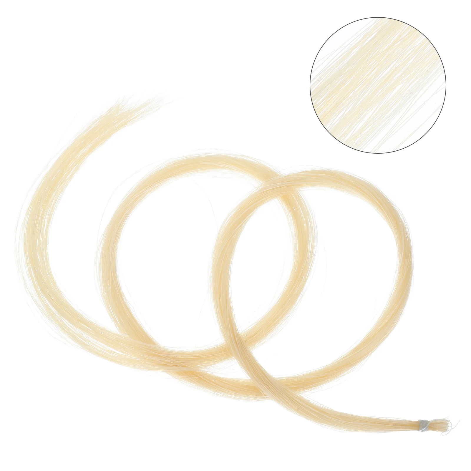 

2 White Genuine Mongolian Horse Tail Hair for Violin Bow Unbleached Professional Small Instruments Accessories Violin