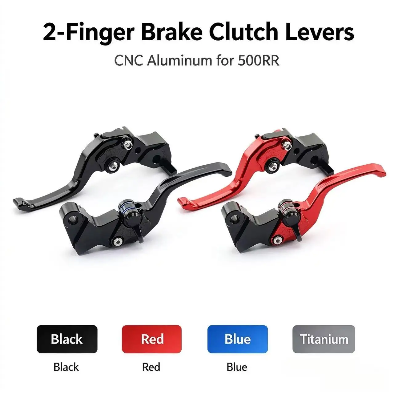 2-Finger Brake Clutch Levers CNC Aluminum Alloy Handlebar Hand Lever For ZXMOTO 500RR  Motorcycle Accessories
