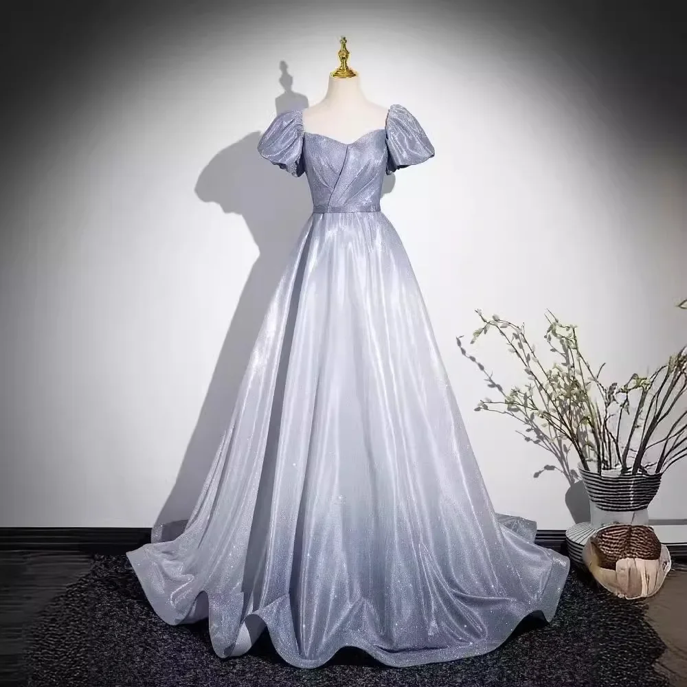 

Gradual change evening dress women's 2024 new high-end blue-gray fairy skirt high-end light luxury niche host French