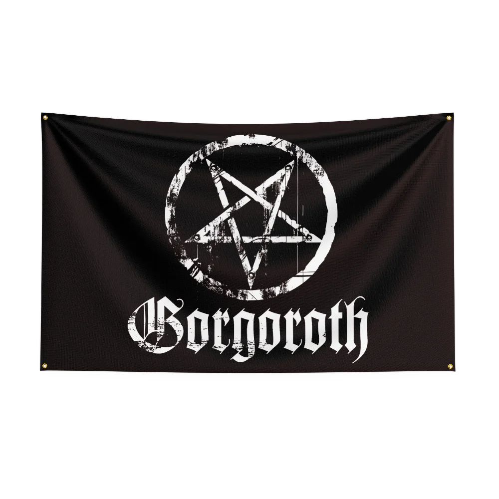 لافتة طباعة رقمية بوليستر لغرفة النوم ، علم فرقة موسيقى الروك الثقيلة ، فن حائط ، ديكور نسيج خارجي ، حيوانات ضخمة ، 3 × 5 أقدام