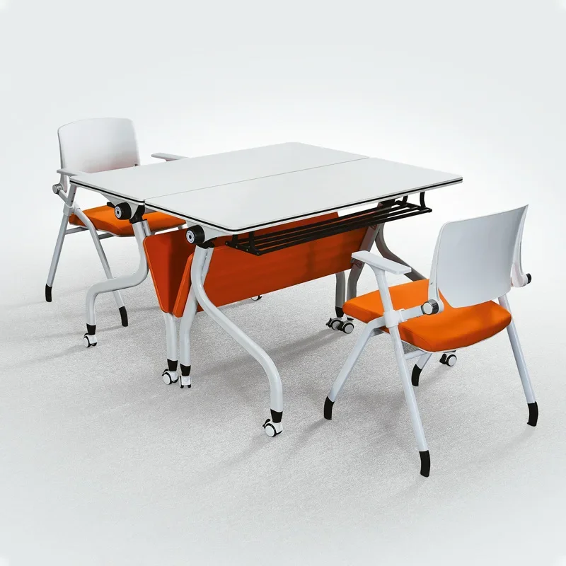 Training table and chair combination can be spliced flip table