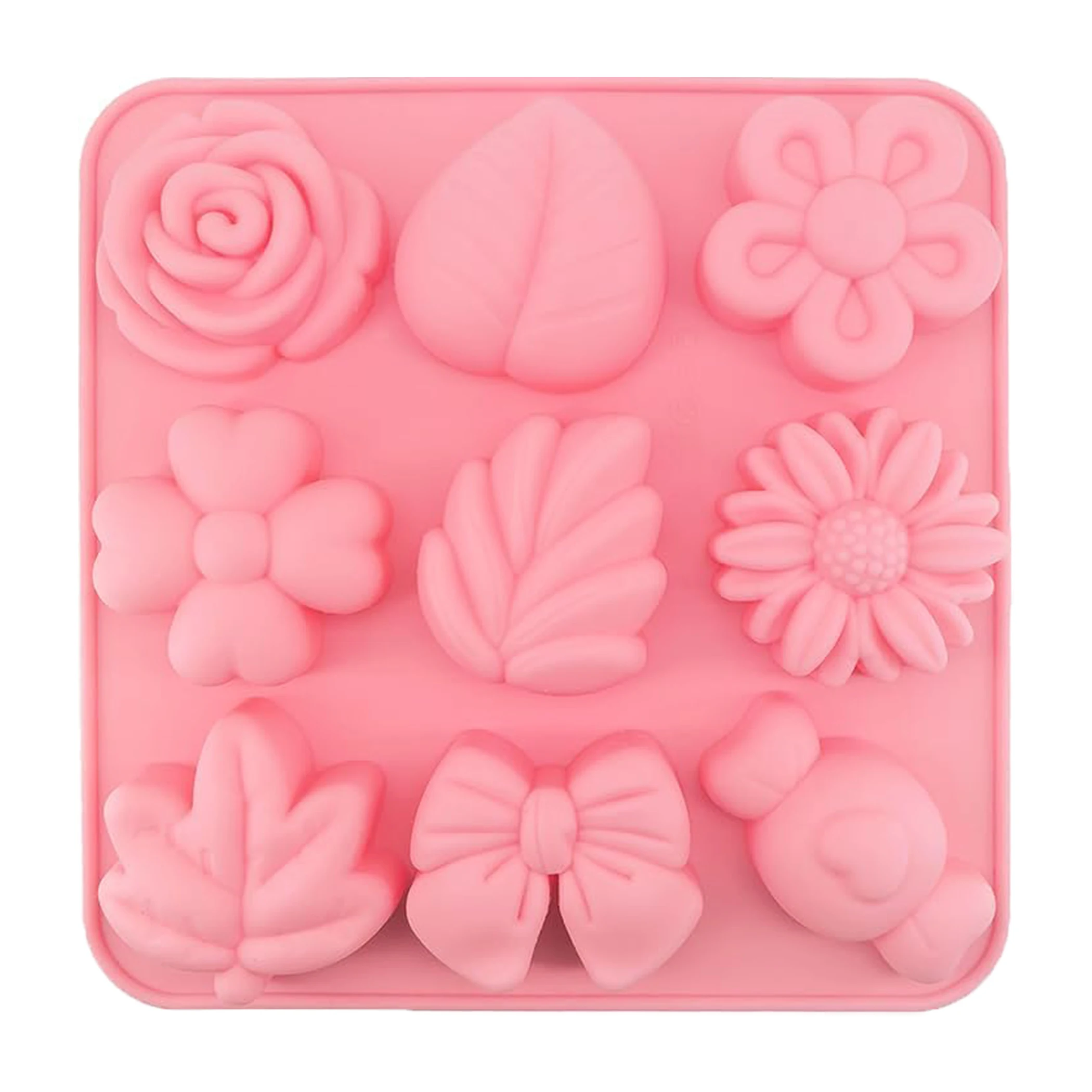 1Pcs 3D Flower Silicone Mold - Fall and Halloween-Themed Candy and Chocolate Mold with Maple Leaf and Acorn,Cake Decorating