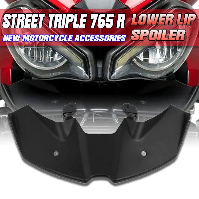 سبويلر أمامي للدراجة النارية عارية downforce الهوائية المفسدين الجناح منحرف للشارع الثلاثي 765R 765RS 765 R RS 2023-2025