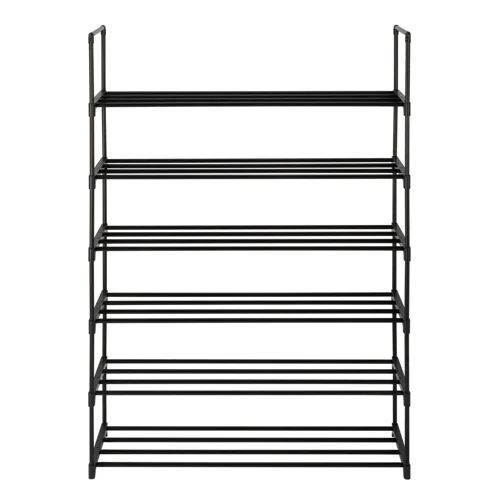 

6 Tiers Shoe Rack Shoe Tower Shelf Storage Organizer For Bedroom, Entryway, Hallway, and Closet Black Color