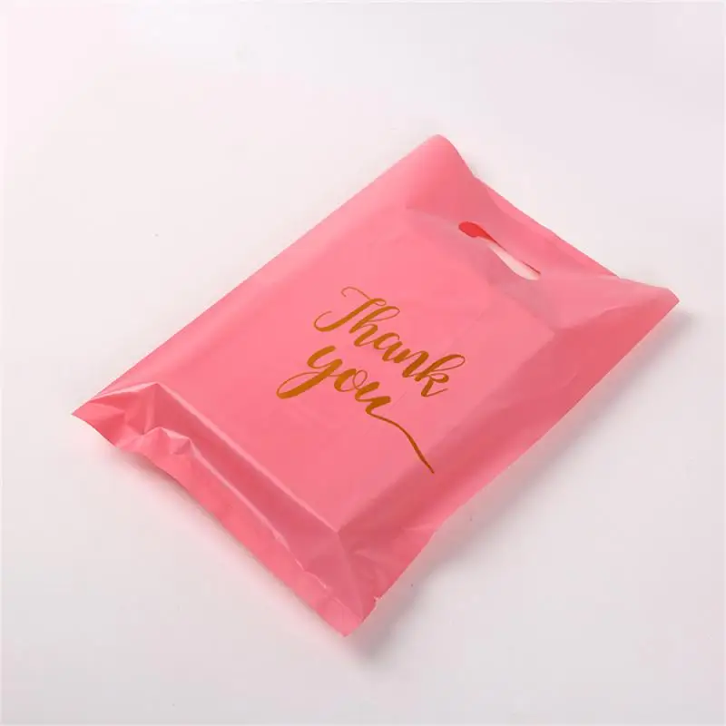 Thank You Gift Bag 50PCS 20x30cm Plastic Wedding Birthday Party Treat Bag Shopping Candy Cookie Christmas Party Shopping Bag