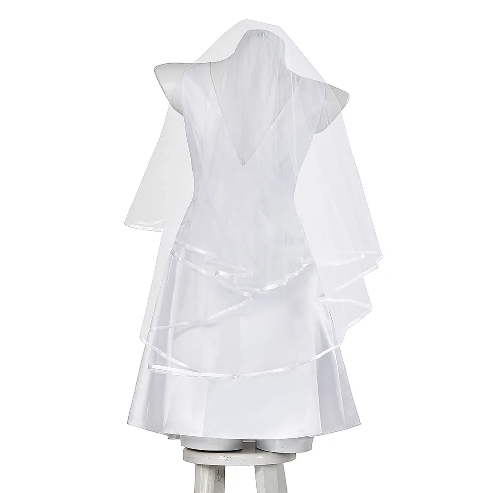 جديد فيلم جوكر هارلي تأثيري حلي النساء الفتيات سيدة غاغا كوين فستان الزفاف الأبيض زي حفلة الهالوين ملابس النساء