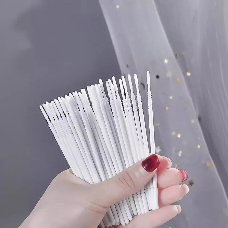 

100pcs Nail Micro Applicator Brush Eyelash of Excess Glue in Nail Long Clean Extension Brush Make-Up Dental Oral Removal Tools