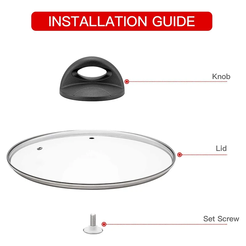 مقابض استبدال غطاء إناء شاملة ، مقابض مسك غطاء مقلاة مقاومة للحرارة ، صغيرة ، عبوة 2