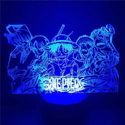 3D Hot toys One Piece Night Lights 7 and 16 Color Changing Decorative Lights with Remote Control, Great Gift for Boys and Girls!