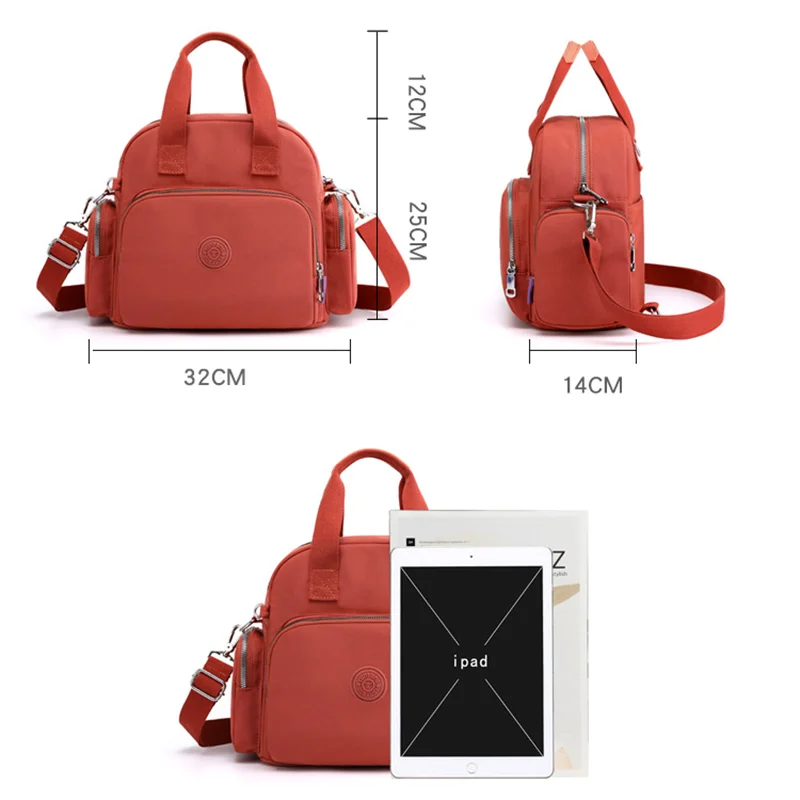 Moederschap Tas Voor Baby Vrouwen Schoudertas Nylon Rugzak Vrouwelijke Handtassen Multifunctionele Crossbody Tas Moederschap Pakketten