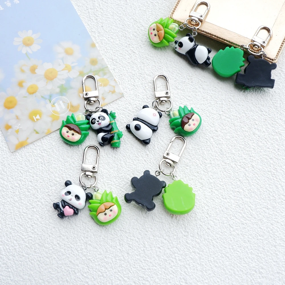 سلسلة مفاتيح باندا لطيفة ، حقيبة مجوهرات يدوية الصنع ، هدايا ذاتية الصنع ، 1 #2