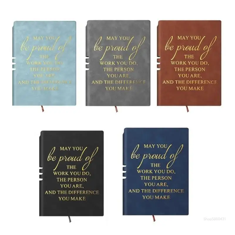 

Travel Leather Journal Notepads with Ribbon Bookmarks Travel Notebook for Employee Appreciation Present 100Sheets Lined