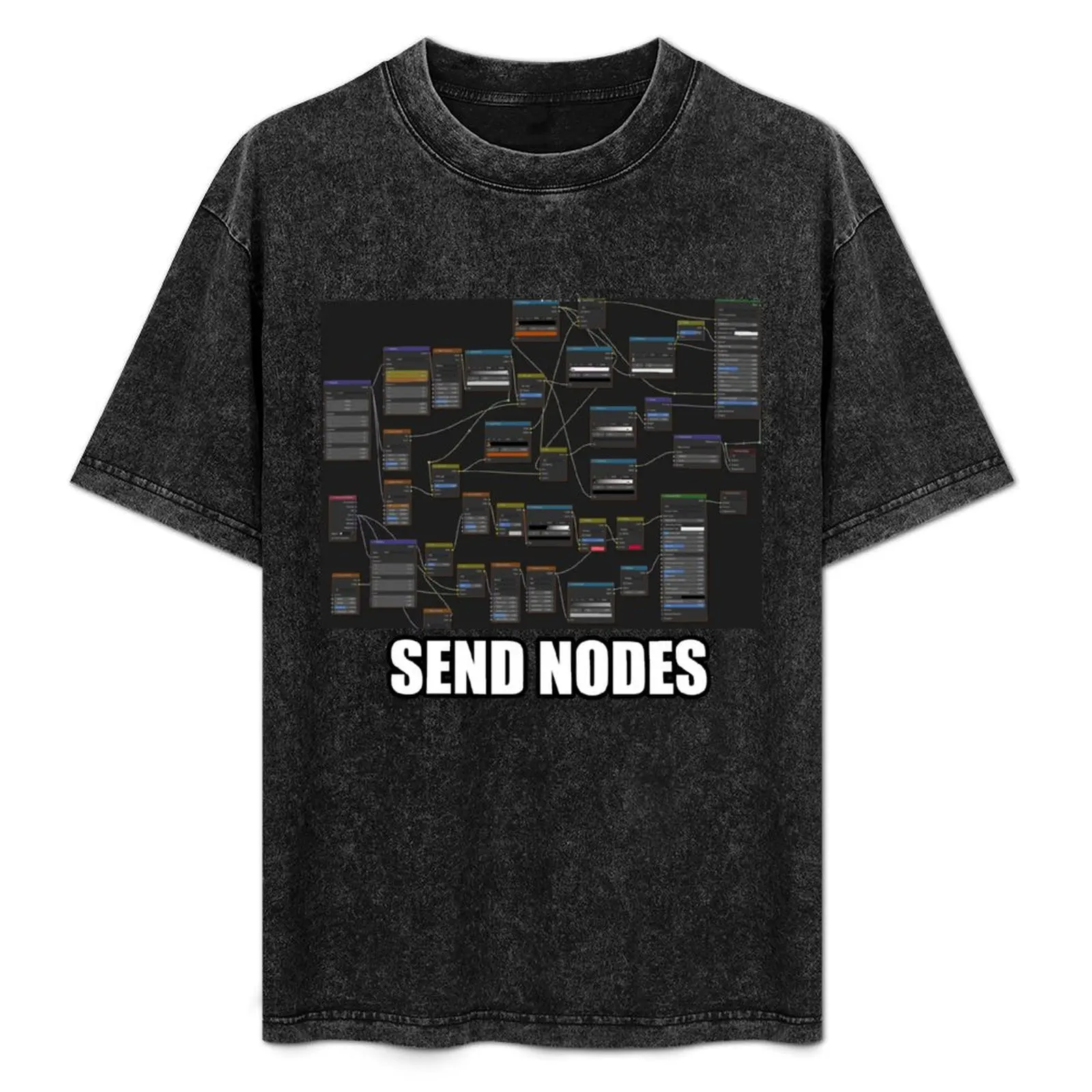 

Send Nodes blender meme funny T-Shirt quick-drying oversizeds t shirts for men pack