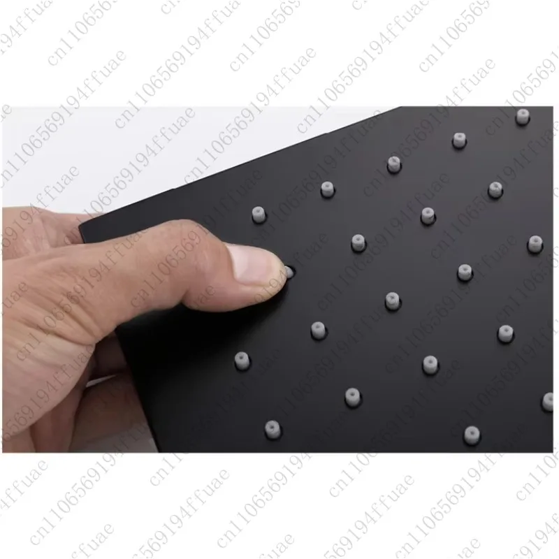 Showerhead Overhead 12-inci Persegi Rainfall Kuningan Hitam