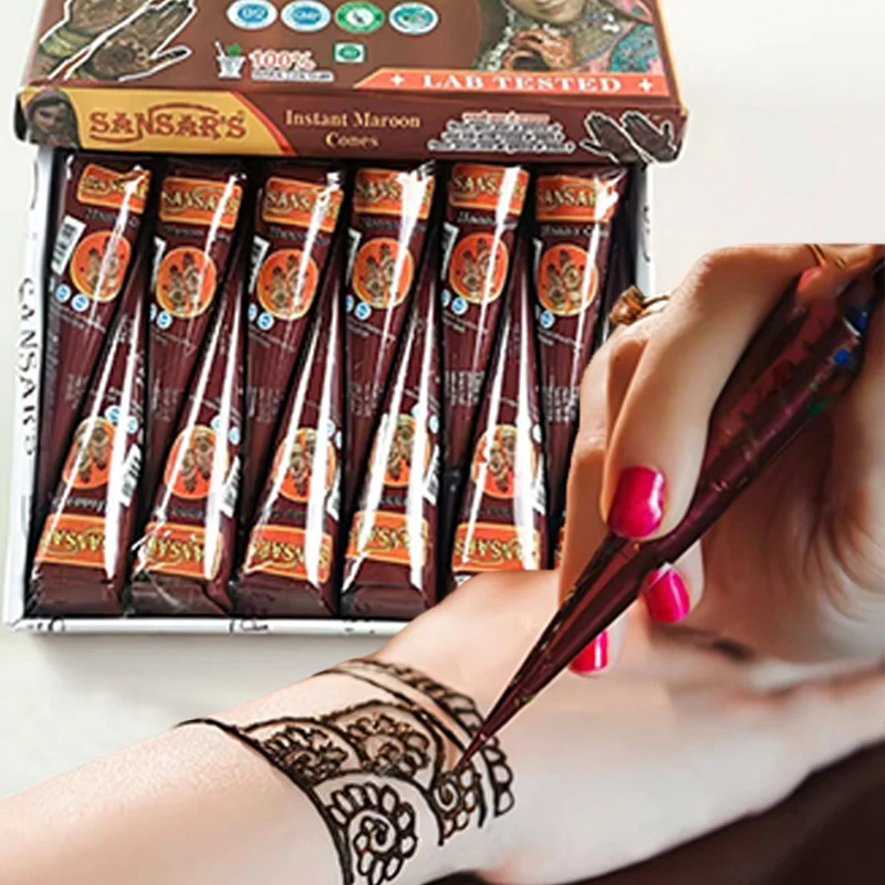 1/2 шт., черный, коричневый крем для татуировки, полупостоянный, безопасный, натуральный органический крем для хны, временная татуировка, используемая с полыми шаблонами 1/2 шт., черный, коричневый крем для татуировки, полупостоянный, безопасный, натуральный органический крем для хны, временная татуировка, используемая с полыми шаблонами