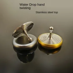 Stainless Steel Hand Toy Water Drop Fingertip Gyro Metal Desktop Spiral Useful Tool for Pressure Reduction Toy Edc