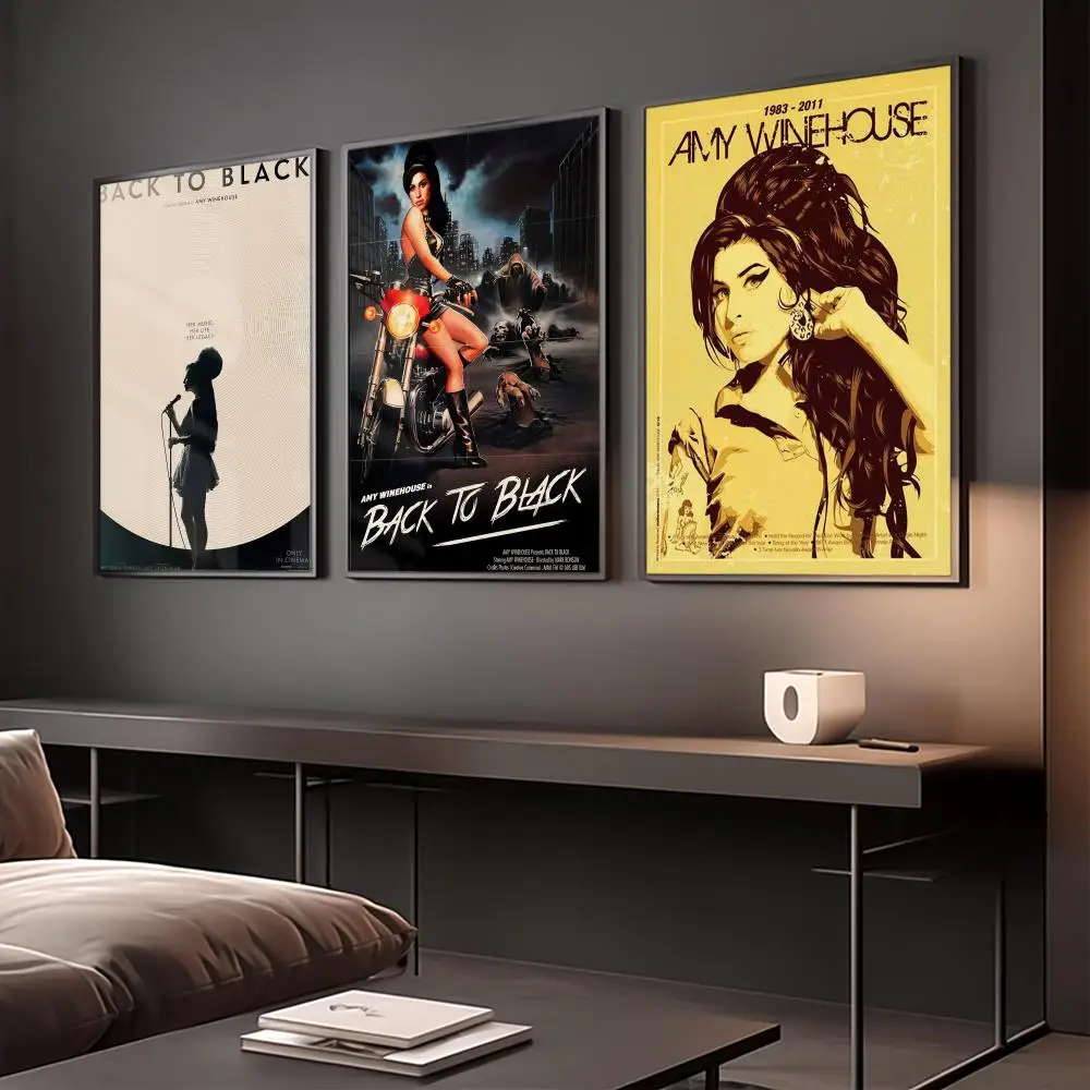 Soul Music Legend A-Amy Winehouse Poster Modern Minimalist Wall Art Prints Poster Home Decor Interior Bedroom Living Room