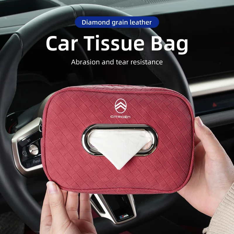 مقعد السيارة الخلفي شعرية الأنسجة صندوق معلق مقاومة للاهتراء الأنسجة حقيبة لسيتروين C4 C3 C5 C1 C2 C-Elysee Berlingo بيكاسو ثاب